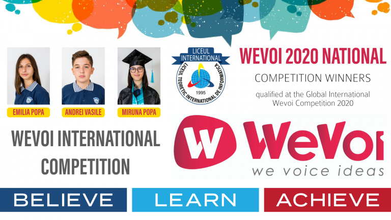 Finaliști la WEVOI INTERNATIONAL COMPETITION
